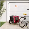 Remorque de vélo pour chien - AKOZON - Rouge et gris - Tissu Oxford - ...