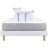 Luxury Literie Ensemble Matelas Zen 140 x 190 cm + 2 Oreillers + Couette + Sommier Eco