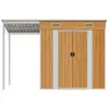 VIDAXL Meilleures Armoire de jardin/ Abri de jardin avec toit prolongé - - Marron clair - 277x110,5x181 cm - HZ206097