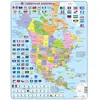 Puzzle Cadre - Amérique du Nord (en Russe) 70 Pièces  Larsen