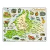 Larsen Puzzle Cadre - Carte de Gelderland et ses Animaux (en Allemand)