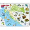 Larsen Puzzle Cadre - Carte de la Croatie et de ses Animaux (en Croate)