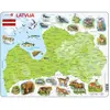 Puzzle Cadre - Carte de la Lettonie (en Letton) 48 Pièces  Larsen