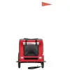 Remorque de vélo pour chien FYDUN - Rouge et gris - Capacité de charge...