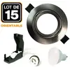 Europalamp - 15 Spots led 5W Encastrable et orientable complet en Alu brossé