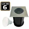 EUROPALAMP 6 Spots Encastrables de Sol Carré Inox 304 Exterieur IP65 +...