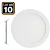 Europalamp - 10 Spot Encastrable led 6W Rond Extra-Plat Blanc Chaud 3000K