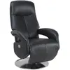 My New Design Fauteuil de relaxation électrique en cuir Noir