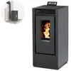 INTERSTOVES Poêle à granules MARINA 14 Etanche + Kit Conduit Ventouse - Noir