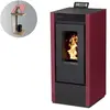 INTERSTOVES Pack Poêle à granules MARINA 11 Etanche + Kit Conduit 80/125 - Bordeaux