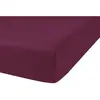 Drap housse 90x190cm bonnet:25cm 100%coton jus de myrtille