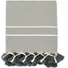 Febronie Plaid coton gris perle 130x170