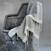 Febronie Plaid coton taupe / écru 130x170