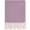 Febronie - Plaid en Laine & Coton Aspen rose 160x250 cm