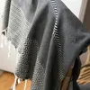 Febronie Plaid coton noir 130x170