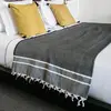 Febronie Plaid coton noir 160x250