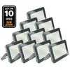 EUROPALAMP 10 Projecteurs LED 50W Proline Blanc chaud 3000K Haute Luminosité