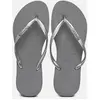 Havaianas Slim Logo Metallic - Tongs femme Steel Grey 35 - 36