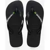 Havaianas Tongs Logo Brésil Homme - Black, Black 43/44