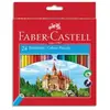 FABER-CASTELL Etuide 24 Crayons Castle couleurs assorties