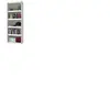 Bibliothèque Bookcase Blanc 6 Niches Largeur 70 cm - L 70.5 x l 33 x H...
