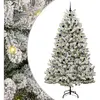 Sapin de Noël artificiel Vert et blanc 240 cm PVC et métal