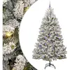 Sapin de Noël artificiel Vert et blanc 240 cm PVC et métal