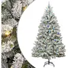 Sapin de Noël artificiel Vert et blanc 240 cm PVC et métal