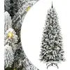 Arbre de Noël artificiel avec 300 LED avec support blanc 240 cm