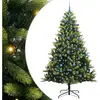 Arbre de Noël artificiel en silicone flexible 300 LEDs 240 cm