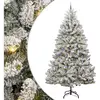 Sapin de Noël artificiel Vert et blanc 300 cm PVC et métal