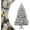 Sapin de Noël artificiel Vert et blanc 270 cm PVC et métal