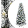 Arbre de Noël artificiel avec 300 LED avec support blanc 240 cm