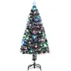 Arbre de Noël avec éclairage et support 120 cm fibre de verre