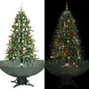 Sapin de Noël à neige avec pied parapluie Vert 170 cm