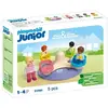PLAYMOBIL Junior 71701 Enfants et tourniquet, Comprend quatre personna...