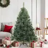 Sapin de Noël artificiel moderne pliant neige floquée blanc