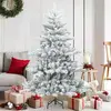 Sapin de Noël artificiel moderne pliant neige floquée blanc