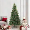 Arbre de Noël artificiel pliable avec support Vert 210 cm