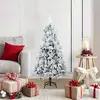Arbre de Noël artificiel pliable vert et blanc 120 cm