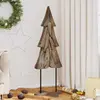 Arbre de Noël avec support Brun 120 cm bois massif teck