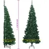 Sapin de Noël artificiel d'angle Vert 210 cm PVC