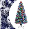 Arbre de Noël artificiel avec éclairage 120 cm fibre de verre