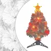 Arbre de Noël artificiel avec éclairage blanc 64 cm fibre de verre
