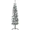 Semi-sapin de Noël artificiel avec neige Svelte 150 cm