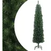 Sapin de Noël artificiel élancé avec support Vert 180 cm PVC