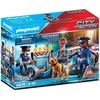 PLAYMOBIL 6878 Barrage de Police City Action, 48 pièces, 2 Policiers, ...