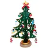 Sapin de Noël Bois Artificiel Vert - Décoration de Table - Mini Orneme...