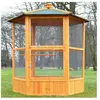 Volière Cage à oiseaux en bois de haute qualité 6 coins 160x123cm  Mod...