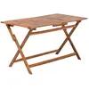 BELIANI Table De Jardin 140 X 75 Cm Bois Solide Bois Foncé Cento